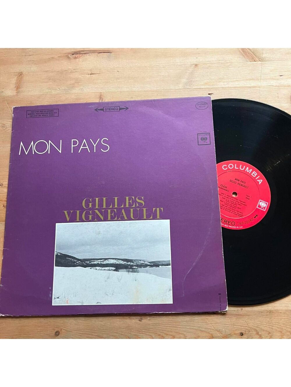 Gilles Vigneault - Mon Pays 33rpm VG+ VR22
